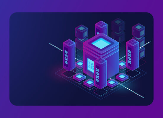 isometric smart city, digital town, server room, big data flow processing, data center and database warehouse isometric smart city, digital town, server room, big data flow processing, data center and database warehouse, cloud storage vector dark ultra violet neon
